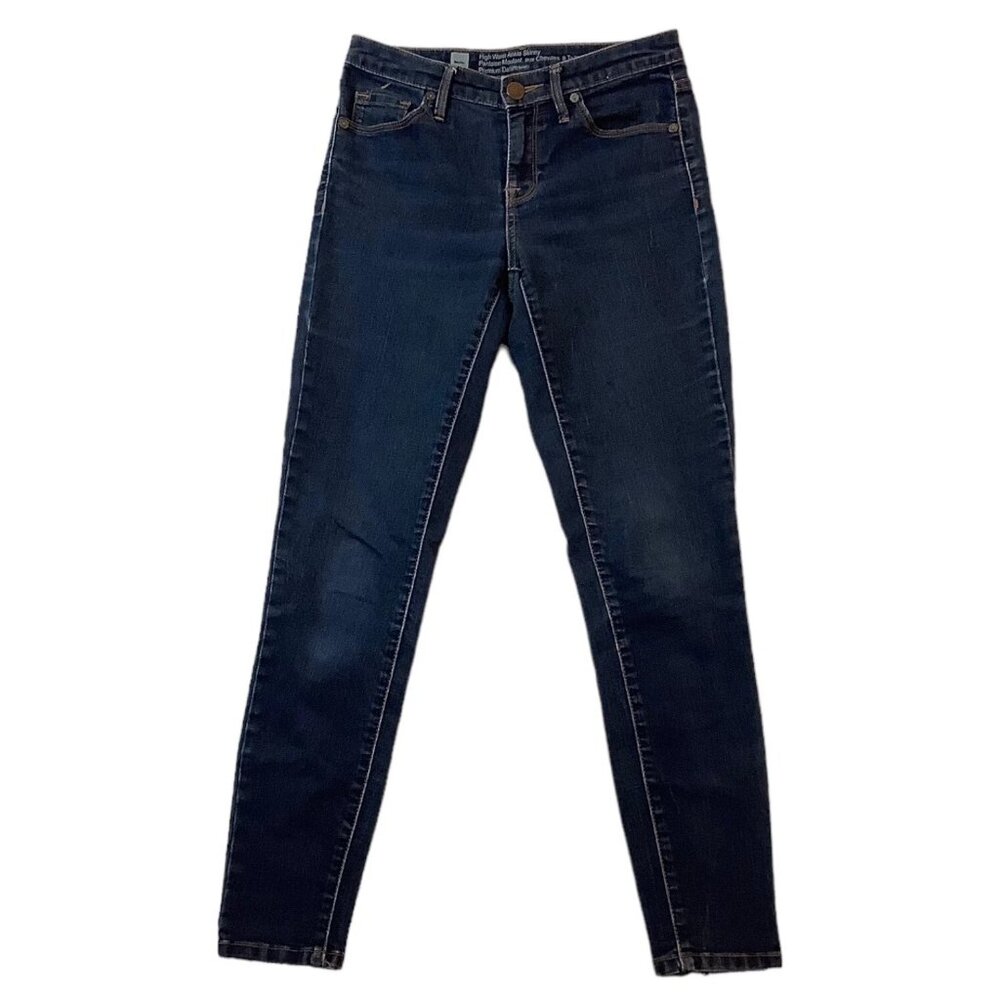 Mossimo High Waist Ankle Back Zip Skinny Blue Jeans Womens Size 2